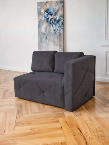 Диван 1010 графит, правый (BRENDOSS) в Берёзовском - beryozovskij.mebel-e96.ru