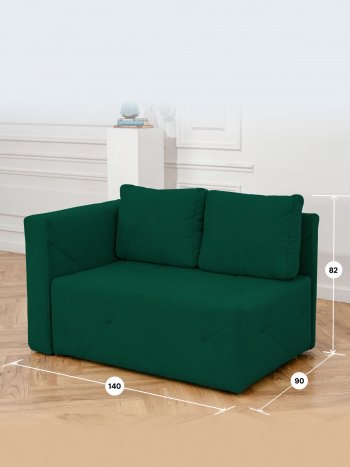 Диван 1010 изумруд, левый (BRENDOSS) в Берёзовском - beryozovskij.mebel-e96.ru