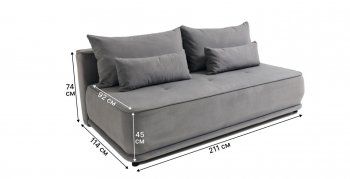 Диван-кровать 1001 серый (Brendoss) в Берёзовском - beryozovskij.mebel-e96.ru