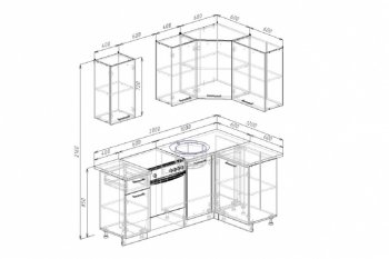 Кухонный гарнитур угловой Крафт 2000х1200 в Берёзовском - beryozovskij.mebel-e96.ru