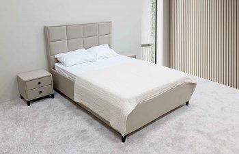 Кровать с подъемным механизмом Мега беж (Лин) в Берёзовском - beryozovskij.mebel-e96.ru