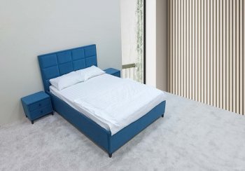 Кровать с подъемным механизмом Мега синий (Лин) в Берёзовском - beryozovskij.mebel-e96.ru