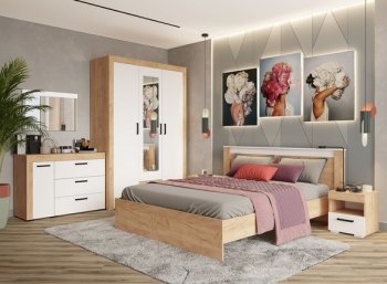 Кровать двуспальная Адель белый (Текс) в Берёзовском - beryozovskij.mebel-e96.ru