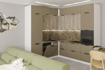 Кухонный гарнитур Альба гранд прайм 2200х2500 мм (Герда) в Берёзовском - beryozovskij.mebel-e96.ru