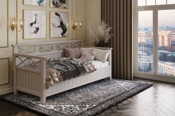Кровать из массива Амелия льняной (БМ) в Берёзовском - beryozovskij.mebel-e96.ru