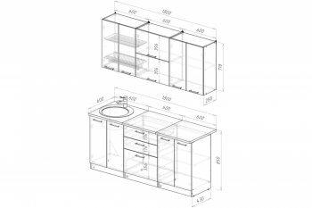 Кухонный гарнитур Антика макси 2 1800 мм (Герда) в Берёзовском - beryozovskij.mebel-e96.ru