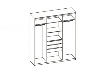 Шкаф-купе 1700 мм 3-х дверный с 1-м зеркалом (арт. 012) бодега (Диал) в Берёзовском - beryozovskij.mebel-e96.ru