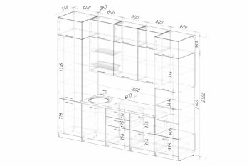 Кухонный гарнитур Асая экстра 3000 мм (герда) в Берёзовском - beryozovskij.mebel-e96.ru