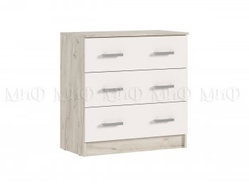 Комод 3 ящика Бася крафт/кашемир (Миф) в Берёзовском - beryozovskij.mebel-e96.ru