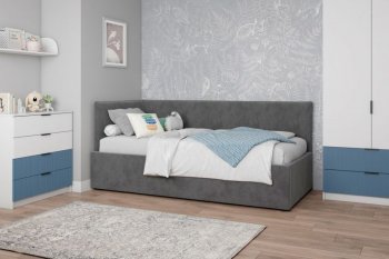 Диван-кровать Бенто с ПМ, велюр Маус (ДСВ) в Берёзовском - beryozovskij.mebel-e96.ru