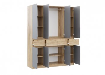 Спальный гарнитур Бостон Лайт серый (Стиль) в Берёзовском - beryozovskij.mebel-e96.ru