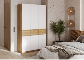 Шкаф 1200 мм Бостон Лайт ШК-003 белый (Стиль) в Берёзовском - beryozovskij.mebel-e96.ru