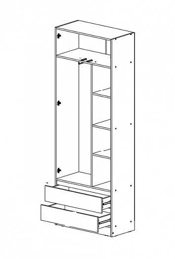 Шкаф 800 мм Челси Color (Миф) в Берёзовском - beryozovskij.mebel-e96.ru