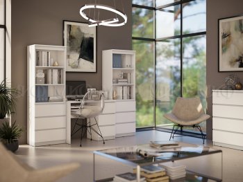 Письменный стол + Стеллаж Челси кашемир (Миф) в Берёзовском - beryozovskij.mebel-e96.ru