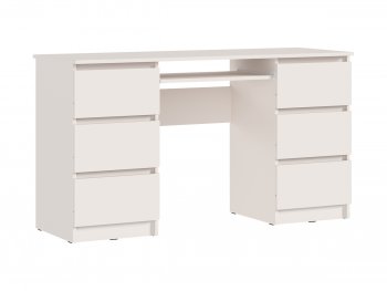 Письменный стол Челси 6 ящиков кашемир (Миф) в Берёзовском - beryozovskij.mebel-e96.ru