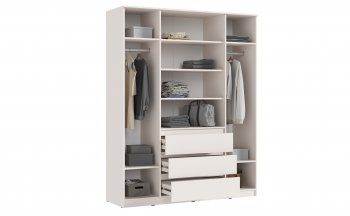 Шкаф 1600 мм Челси с антресолью Кашемир (Миф) в Берёзовском - beryozovskij.mebel-e96.ru