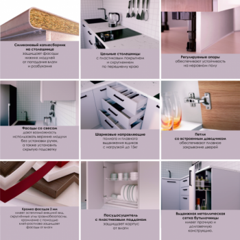 Кухонный гарнитур Изумруд 2550 мм (Санвут) в Берёзовском - beryozovskij.mebel-e96.ru