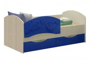 Детская кровать Дельфин-3 МДФ темно-синий, 80х160 в Берёзовском - beryozovskij.mebel-e96.ru