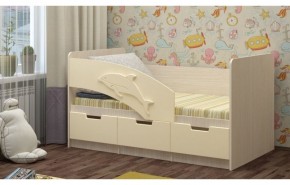 Детская кровать Дельфин-6 МДФ, 80х180, ваниль в Берёзовском - beryozovskij.mebel-e96.ru