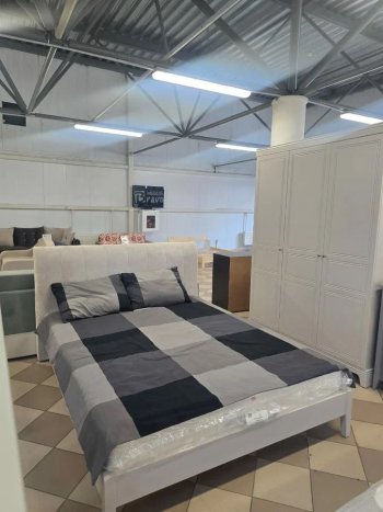 Кровать из массива Джали льняной (БМ) в Берёзовском - beryozovskij.mebel-e96.ru