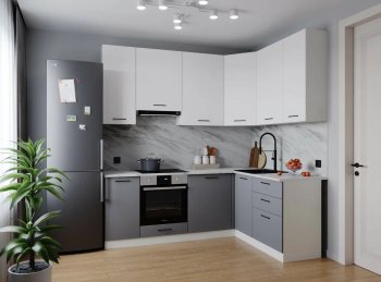 Угловой кухонный гарнитур Элеганция 2200*1600 мм Sanvut в Берёзовском - beryozovskij.mebel-e96.ru