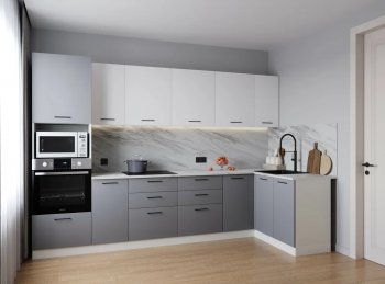 Угловой кухонный гарнитур Элеганция 3200*1400 мм (Санвут) в Берёзовском - beryozovskij.mebel-e96.ru