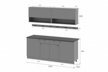 Кухонный гарнитур Энни 2000 мм (МИ) в Берёзовском - beryozovskij.mebel-e96.ru