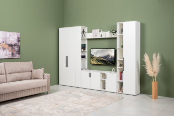 Шкаф-пенал 400 мм Эйр 16.324.01 белый (Моби) в Берёзовском - beryozovskij.mebel-e96.ru