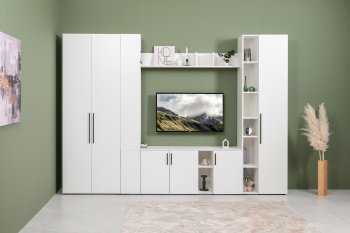 Стенка Эйр модульная, белый (Моби) в Берёзовском - beryozovskij.mebel-e96.ru