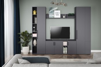 Шкаф торцевой Эйр 16.323 графит (Моби) в Берёзовском - beryozovskij.mebel-e96.ru
