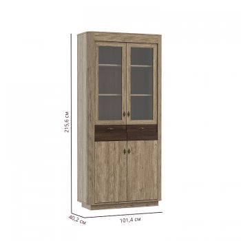 Шкаф витрина 34.05 Фантазия (Олмеко) в Берёзовском - beryozovskij.mebel-e96.ru