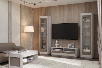 Стенка Фантазия модульная, кашемир (Олмеко) в Берёзовском - beryozovskij.mebel-e96.ru