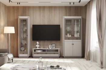 Стенка Фантазия модульная, кашемир (Олмеко) в Берёзовском - beryozovskij.mebel-e96.ru