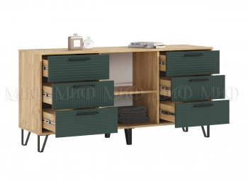 Комод Флэш крафт/грин (Миф) в Берёзовском - beryozovskij.mebel-e96.ru