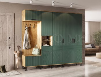 Прихожая Флэш модульная, крафт/грин(Миф) в Берёзовском - beryozovskij.mebel-e96.ru