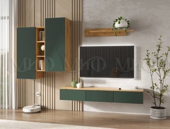 Стенка Флэш комп.2 крафт/грин (Миф) в Берёзовском - beryozovskij.mebel-e96.ru