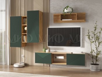 Стенка Флэш крафт/грин (Миф) в Берёзовском - beryozovskij.mebel-e96.ru