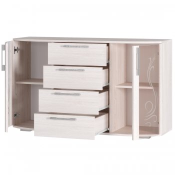 Комод Флорида ясень белый (БТС) в Берёзовском - beryozovskij.mebel-e96.ru