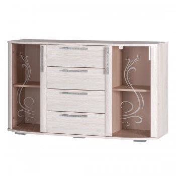 Комод Флорида ясень белый (БТС) в Берёзовском - beryozovskij.mebel-e96.ru