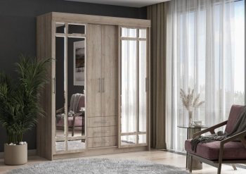 Шкаф-купе 1700 мм Фортуна (Дуб крафт серый) (ИЦ) в Берёзовском - beryozovskij.mebel-e96.ru