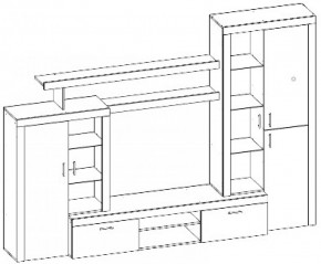 Гостиная Орландо композиция №1 в Берёзовском - beryozovskij.mebel-e96.ru