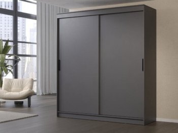Шкаф-купе 2000 мм Гранд-1 ЛДСП, графит (Эра) в Берёзовском - beryozovskij.mebel-e96.ru