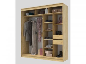 Шкаф-купе 2000 мм Гранд-1 ЛДСП, дуб вотан (Эра) в Берёзовском - beryozovskij.mebel-e96.ru