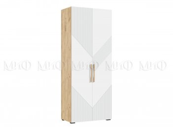 Шкаф распашной 900 мм Ирис с антресолью, крафт/белый (Миф) в Берёзовском - beryozovskij.mebel-e96.ru
