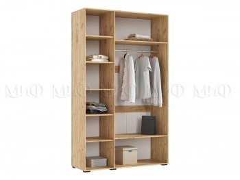 Шкаф 1350 мм Ирис с антресолью, крафт/графит (Миф) в Берёзовском - beryozovskij.mebel-e96.ru