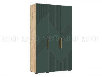 Шкаф 1350 мм Ирис с антресолью, крафт/грин (Миф) в Берёзовском - beryozovskij.mebel-e96.ru