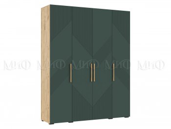 Шкаф 1800 мм Ирис с антресолью крафт/грин (Миф) в Берёзовском - beryozovskij.mebel-e96.ru