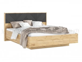 Кровать парящая Ирис крафт/графит с подсветкой (Миф) в Берёзовском - beryozovskij.mebel-e96.ru