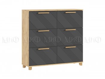 Обувница Ирис крафт/графит (Миф) в Берёзовском - beryozovskij.mebel-e96.ru
