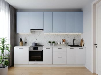 Кухонный гарнитур высокий Капри 3000 мм ЛДСП/МДФ (Санвут) в Берёзовском - beryozovskij.mebel-e96.ru